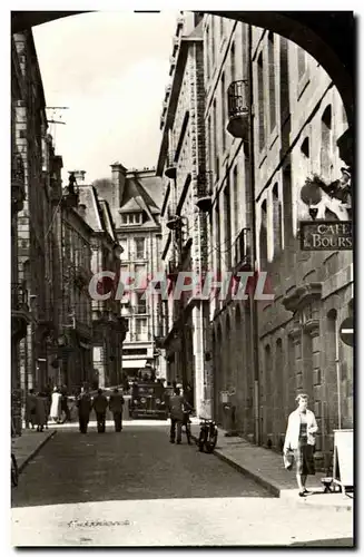 Cartes postales moderne Saint Malo La Porte et la Rue de Dinan Cafe de la Bourse