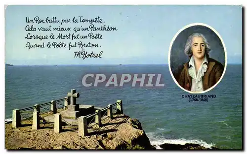 Cartes postales moderne Saint Malo Cite Corsaire Tombeau de Chateaubriand