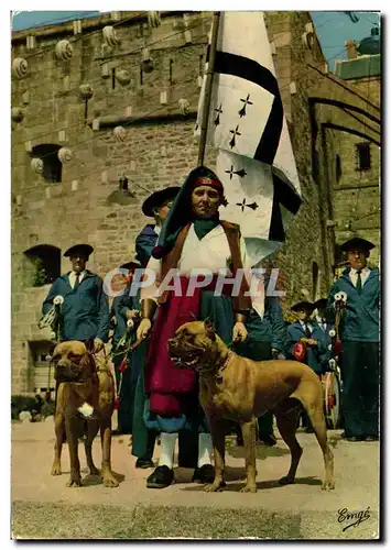 Cartes postales moderne Saint Malo Cite Corsaire Le chiennetier et les dogues du groupe folklorique Quic en Groigne Chie