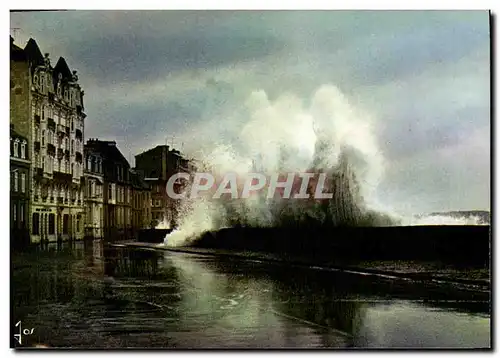 Cartes postales moderne Saint Malo Vague Sur la Digue