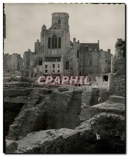 Cartes postales moderne Saint Malo en Rulnes La Cathedrale Vue De la Rue st Vincent Militaria 1944