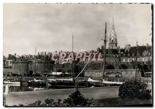 Moderne Karte Saint Malo La Grande Porte et les Bassins Bateaux