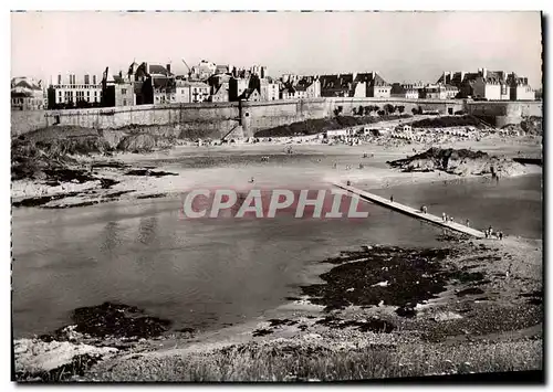 Cartes postales moderne Saint Malo La Plage Bon Secours Vue Du Grand Bey