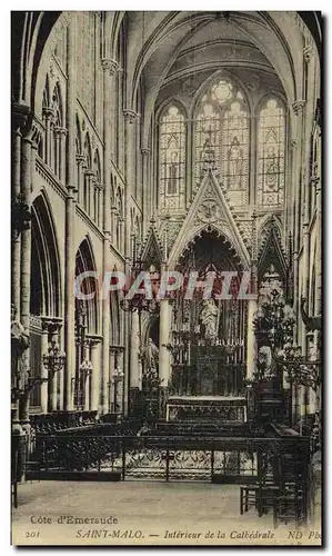 Ansichtskarte AK St Malo Interieur de la Cathedrale