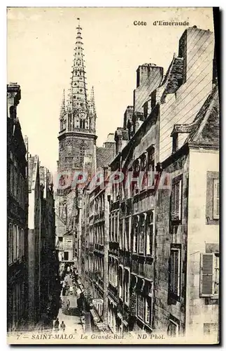 Ansichtskarte AK St Malo La Grand Rue