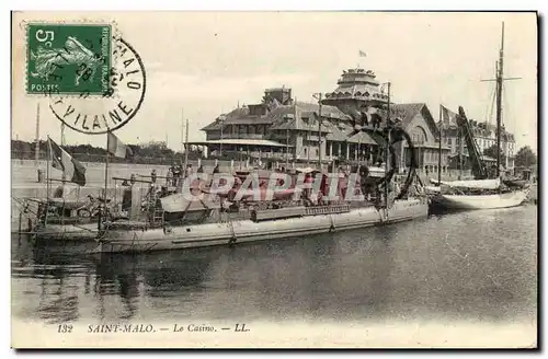 Cartes postales St Malo Le Casino Bateaux