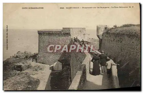 Ansichtskarte AK St Malo Promenade sur les remparts