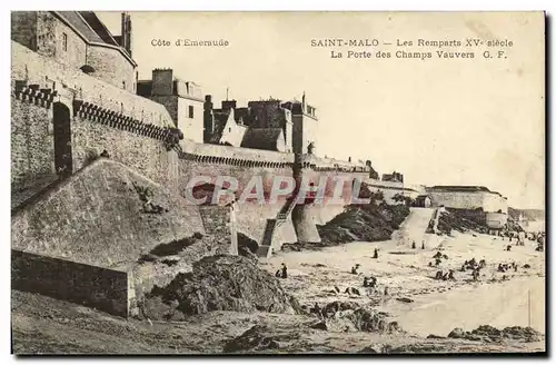 Ansichtskarte AK Saint Malo Les Remparts La Porte des Champs Vauvers