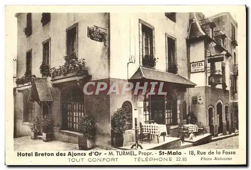 Cartes postales St Malo Hotel Breton des ajoncs d or Rue de la Fosse