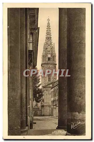 Cartes postales St Malo Le clocher de la cathedrale