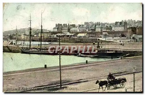 Cartes postales St Malo Le bassin a flot Vue prise du casino