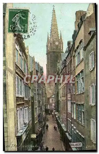 Ansichtskarte AK St Malo La grande rue