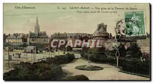 Ansichtskarte AK St Malo Vue Prise de la Terrasse du Casino