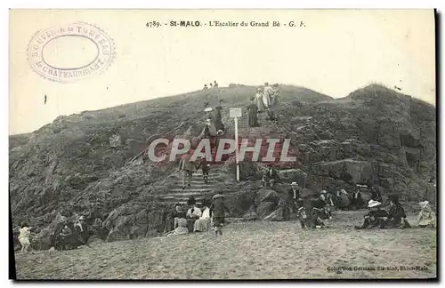 Cartes postales Saint Malo L Escalier du Grand Be