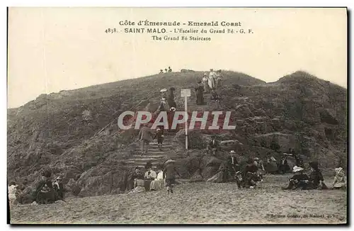 Cartes postales Saint Malo L Escalier du Grand Be