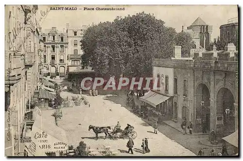 Ansichtskarte AK Saint Malo Place Chateaubriand