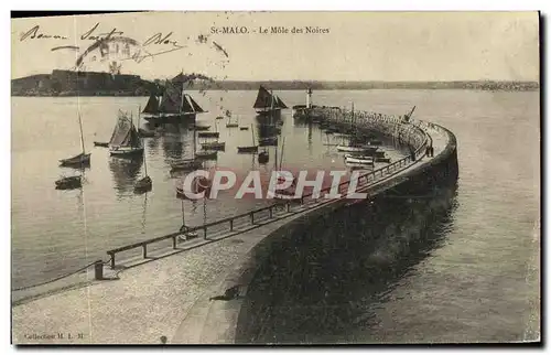 Ansichtskarte AK Saint Malo Le Mole des Noires Bateaux