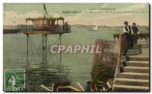 Cartes postales Saint Malo Le Pont Roulant De Saint Malo a Saint Servan