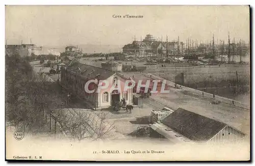 Cartes postales St Malo Les Quais et la Douane