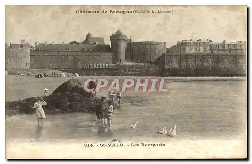 Cartes postales St Malo Les Remparts Enfants