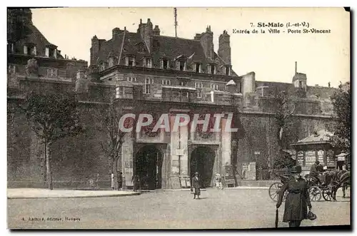 Ansichtskarte AK St Malo Entree de la ville Porte St Vincent