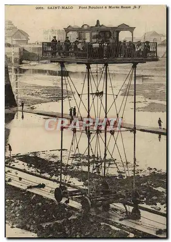 Cartes postales St Malo Pont Roulant a Maree Basse