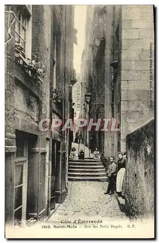 Cartes postales St Malo Rue des Petits Degres Enfants