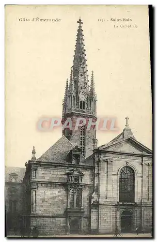 Ansichtskarte AK St Malo La cathedrale