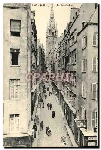 Ansichtskarte AK St Malo La Grande Rue