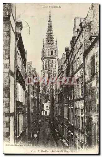 Ansichtskarte AK St Malo La grande rue