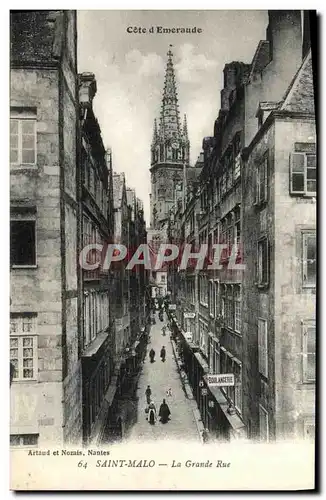 Cartes postales Saint Malo La Grande Rue