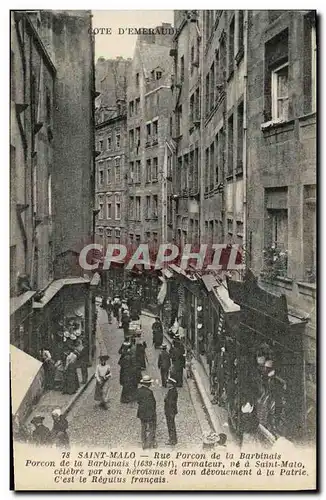 Cartes postales Saint Malo Rue Porcon de la Barbinais