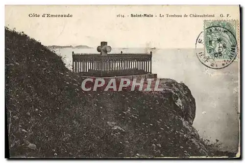 Cartes postales Saint Malo Le Tombeau de Chateaubriand