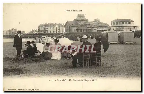 Ansichtskarte AK Saint Malo Un Coin de la Plage