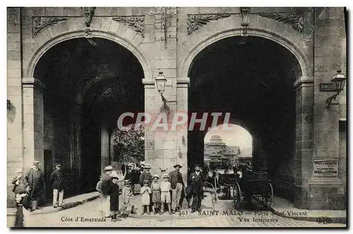 Cartes postales Saint Malo Porte Saint Vincent Vue interieure Enfants