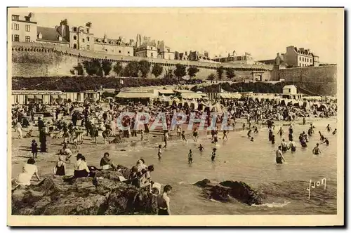 Ansichtskarte AK St Malo Plage de Bon Secours