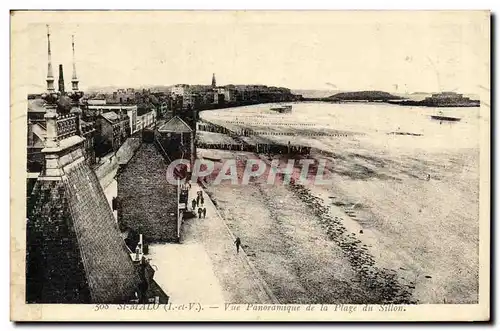 Ansichtskarte AK St Malo Vue Panoramque de la Plage du Sillon