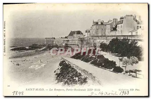 Ansichtskarte AK Saint Malo Les Remparts Partie Occidentale