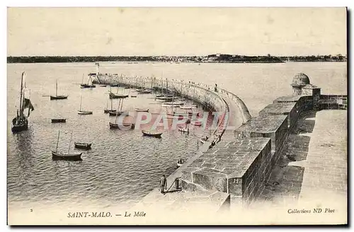 Cartes postales Saint Malo Le Mole Bateaux