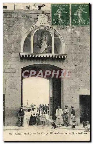 Ansichtskarte AK Saint Malo Le Vierge Miraculeuse de la Grande Porte