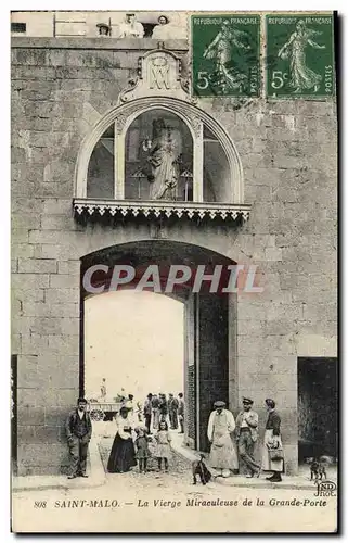 Cartes postales Saint Malo Le Vierge Miraculeuse de la Grande Porte