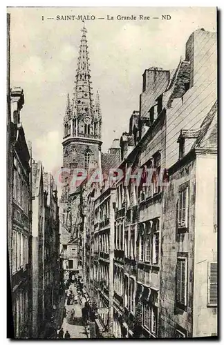 Cartes postales Saint Malo La Grande Rue