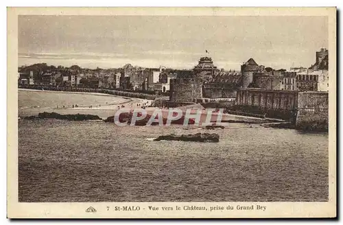 Cartes postales Saint Malo Vue vers le Chateau Prise du Grand