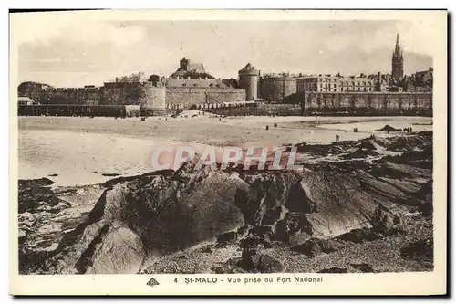 Ansichtskarte AK Saint Malo Vue Prise du fort National