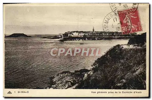 Ansichtskarte AK Saint Malo Vue Generale Prise de la corniche d Aleth