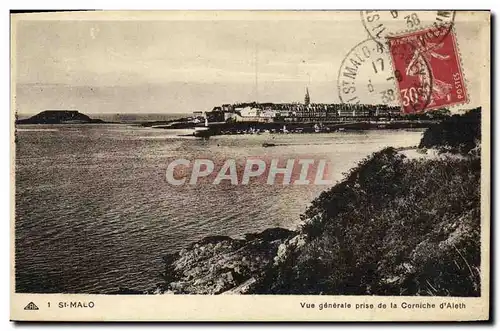 Cartes postales Saint Malo Vue Generale Prise de la corniche d Aleth