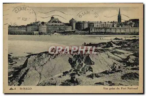 Cartes postales Saint Malo Vue Prise du fort National