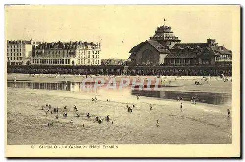 Ansichtskarte AK Saint Malo Le Casino et L Hotel Franklin