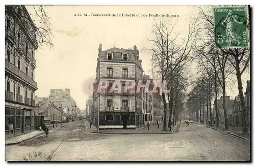 Ansichtskarte AK Rennes Boulevard de la Liberte et rue Poullain Duparc