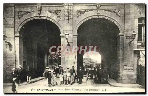 Cartes postales Saint Malo Porte Saint Vincent Vue Interieure Enfants